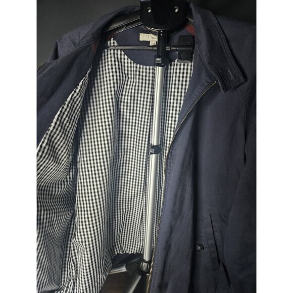 Hawker Rye XL Jacket Dress Coat Full Zip Blue Pattern Lining - Picture 3 of 5